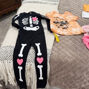 Cat & Jack Black and Orange Kids Matching Set